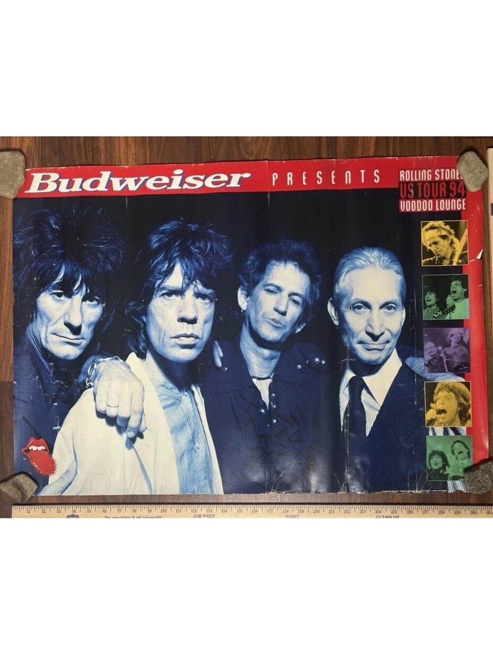 Budweiser Rolling Stones 94 Tour Voodoo Lounge Paper & Tecate Promo Posters Lot